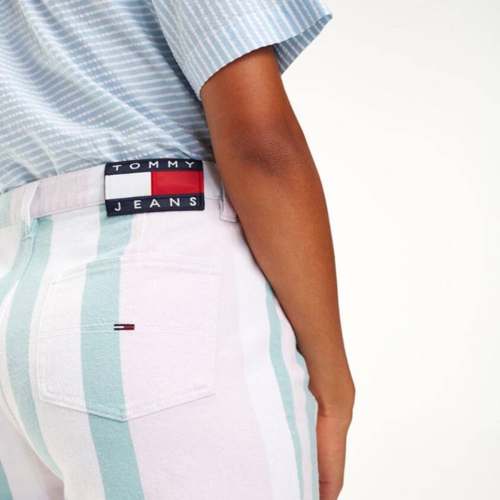 Last Pair! NWT Tommy Jeans Pastel Stripe 80s short - Picture 3 of 8